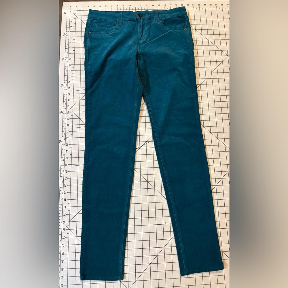 Edyson Women’s‎ Size 30L Teal Hampton Skinny Corduroy Pants